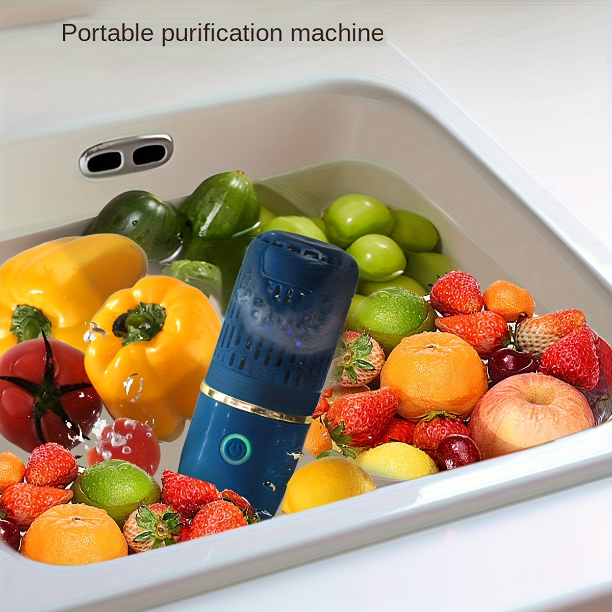 USB Rechargeable Fruit and Vegetable Cleaner - Portable Cleaning Machine for Fruits, Vegetables, Seafood, Meat, and Utensils - Ideal for Travel, Picnics, and Home Use - Essential Picnic Accessory