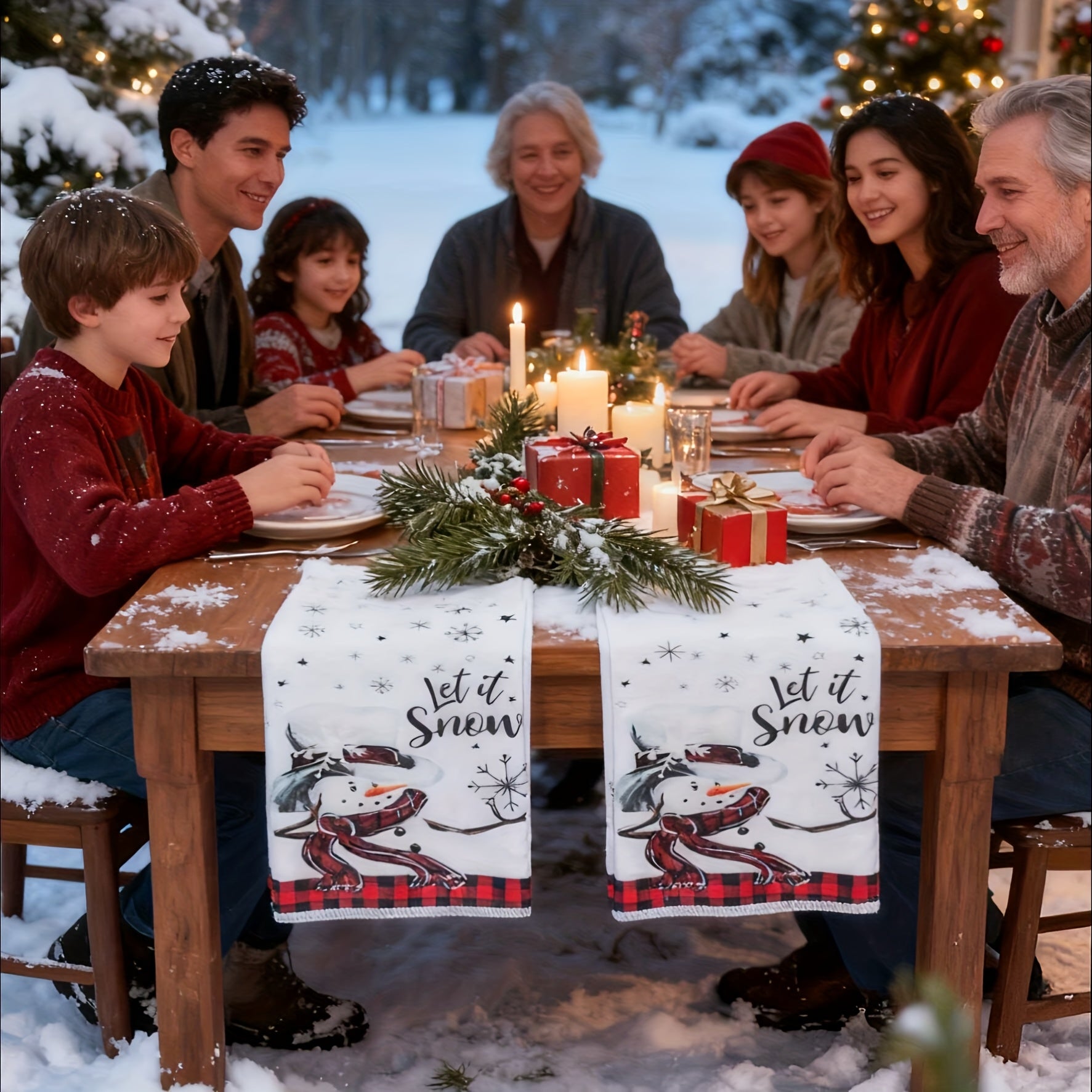 Christmas Kitchen Towels - Festive Snowflake, Reindeer, Santa Claus & Snowman Designs, Soft Microfiber Dish Cloths & Hand Towels, 5 or 10-Pack, Hand Wash Only, Perfect For Holiday Decor & Party Supplies, Christmas Kitchen Dec