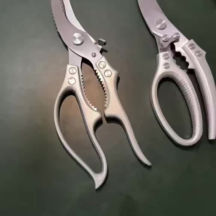 [Heavy-Duty Kitchen Shears] Heavy-Duty Professional Kitchen Shears | Sharp Stainless Steel Blades, Non-Slip Grip & Locking Mechanism for Cutting Meat, Bones, Chicken, Steak, Poultry - Food-Safe Construction for Home & Commerc