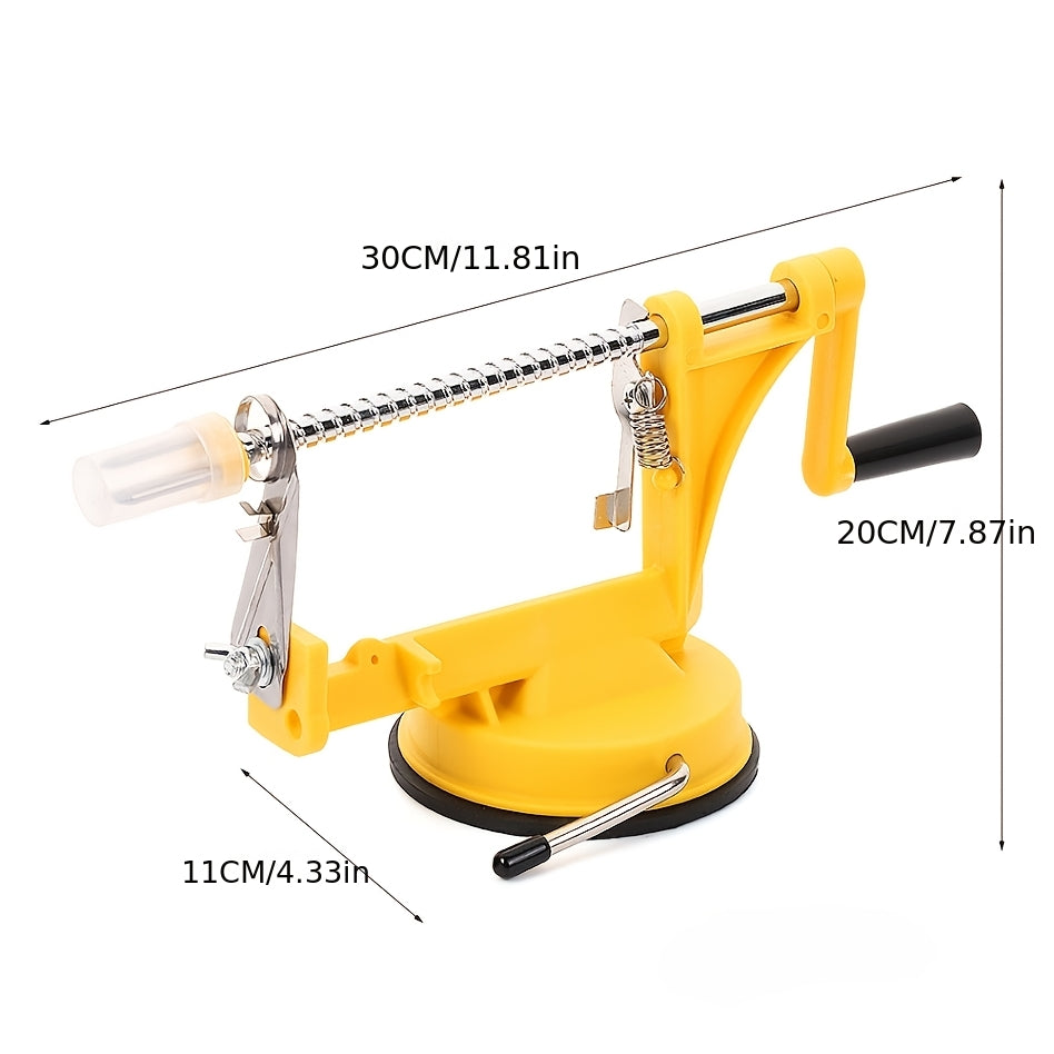 3-in-1 Fruit, Potato Peeler and Slicer, Multi-Function Manual Peeler, Suitable for Apples, Potatoes, and Bananas, Kitchen Gadget, Potato Fries Roller, Manual Peeler and Core Remover, Slicer, Multi-functional Potato Peeler, Ho