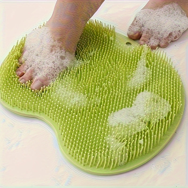 [Silicone Massage Pad] 2pcs Silicone Massage Pad - Bathtub and Shower, Foot and Back Washer, Wall Mounted Exfoliating Brush with Slip Suction Cup, Bathroom Cleaning Tools