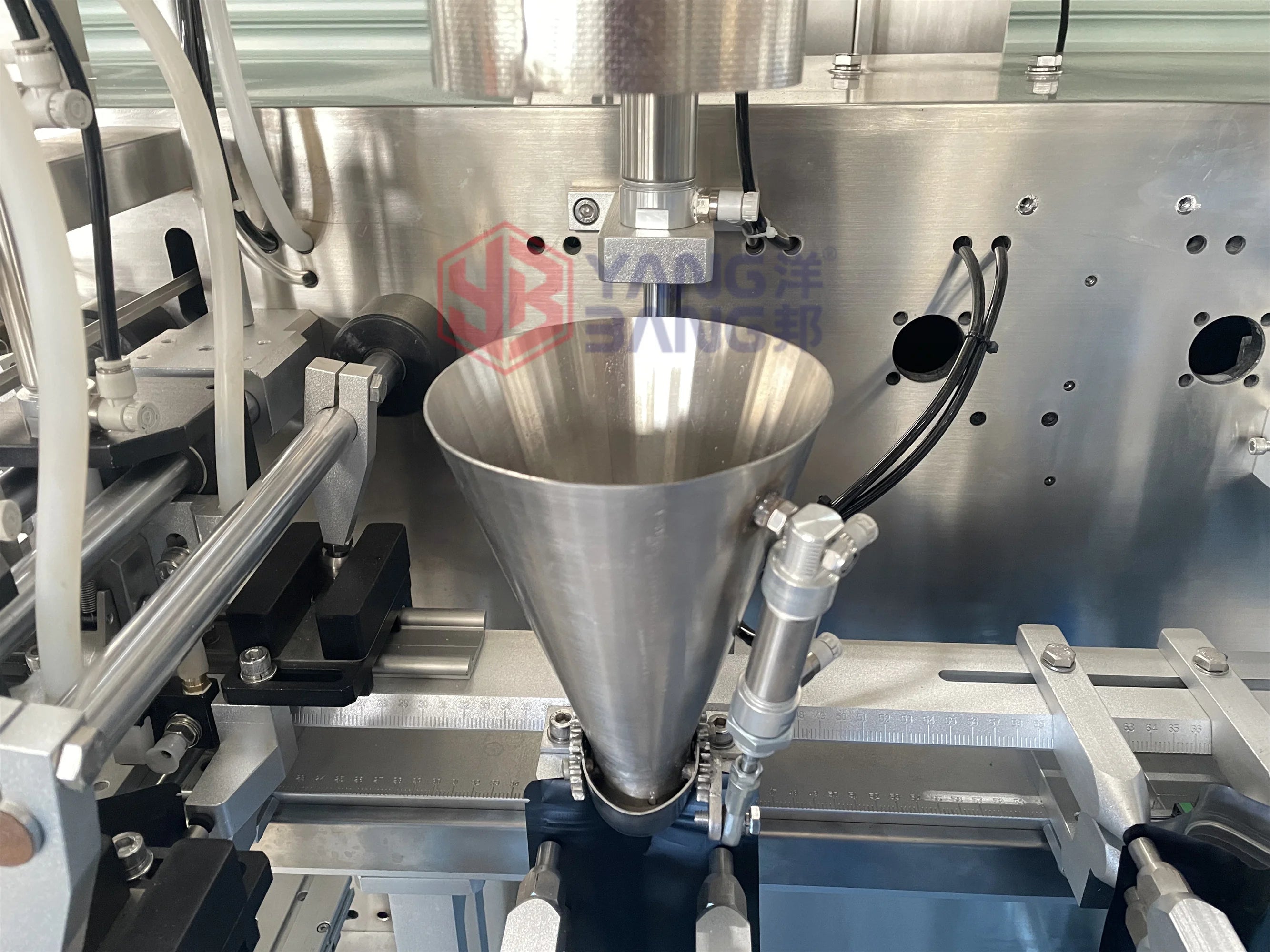 YB-210D Automatic Halloween Candy Premade Pouch Doypack Bag Cotton Gummy Bear Soft Candy Packing Machine