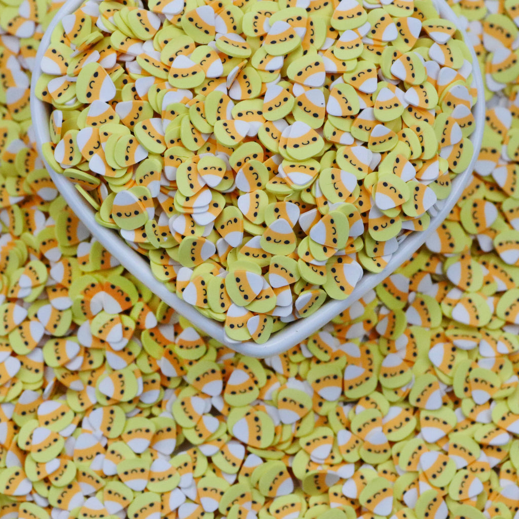 1KG Yellow Orange Halloween Candy Corn Polymer Clay Sprinkle Slices Candy Corns for Slime Kids' DIY Crafts Nail Art Tumblers