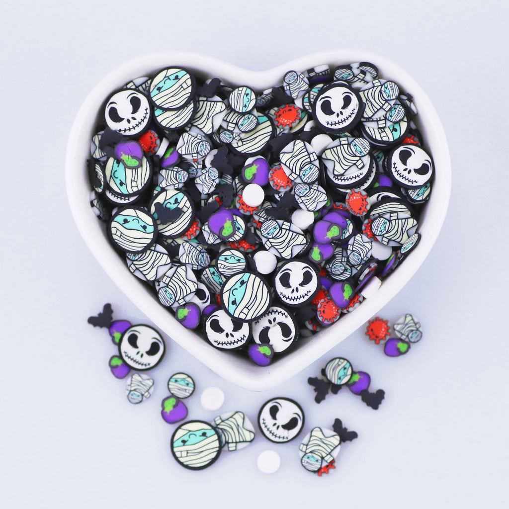 1KG Halloween Candy Corn Cartoon Mouse Polymer Clay Slices DIY Nail Art Decor Sprinkle Slime Filler Model for Clay Crafts