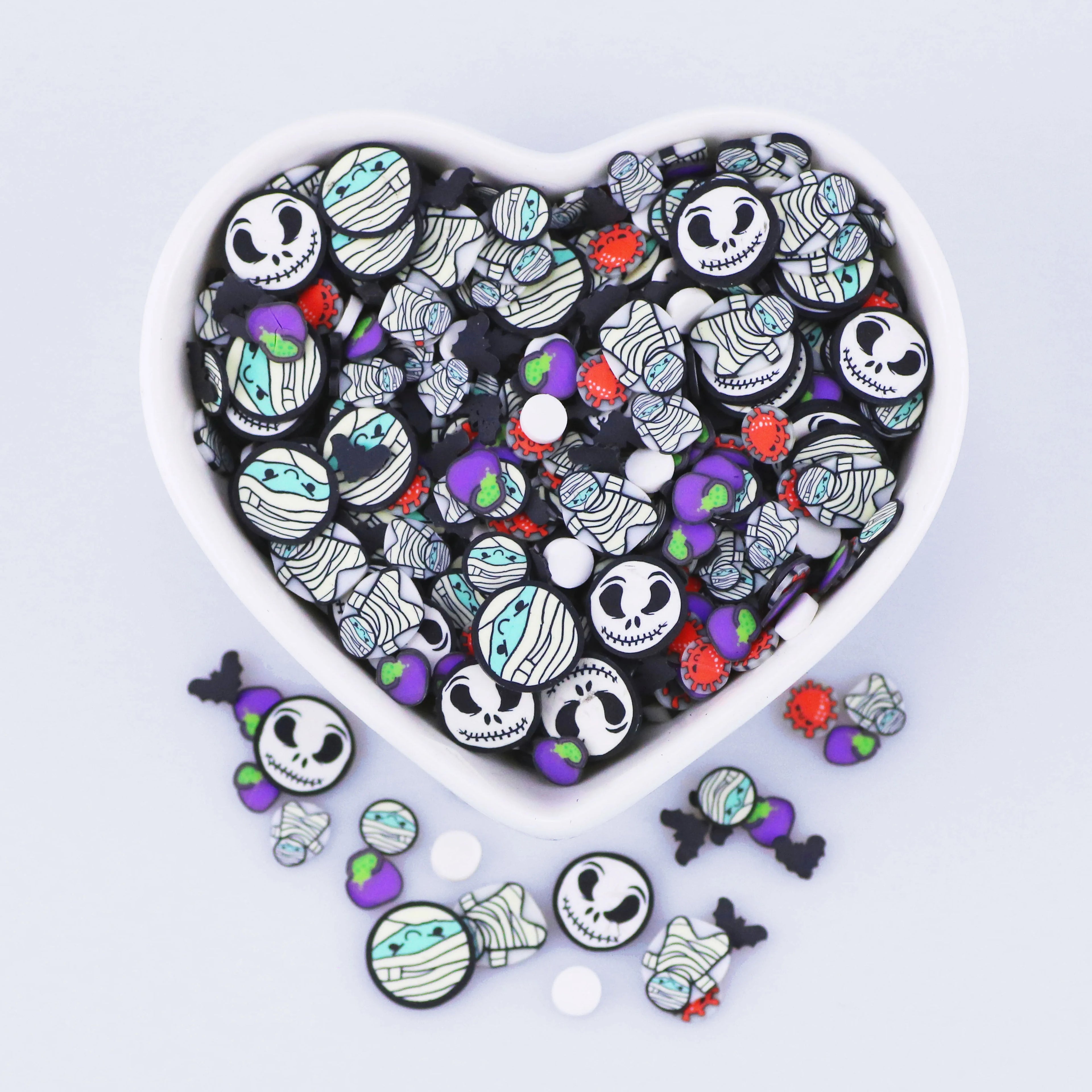 1KG Halloween Candy Corn Cartoon Mouse Polymer Clay Slices DIY Nail Art Decor Sprinkle Slime Filler Model for Clay Crafts