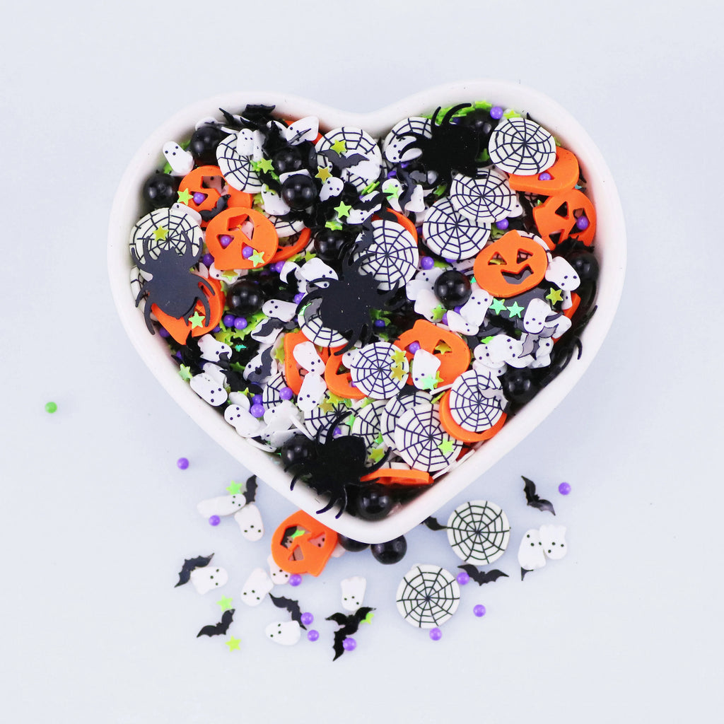 1KG Halloween Candy Corn Cartoon Mouse Polymer Clay Slices DIY Nail Art Decor Sprinkle Slime Filler Model for Clay Crafts