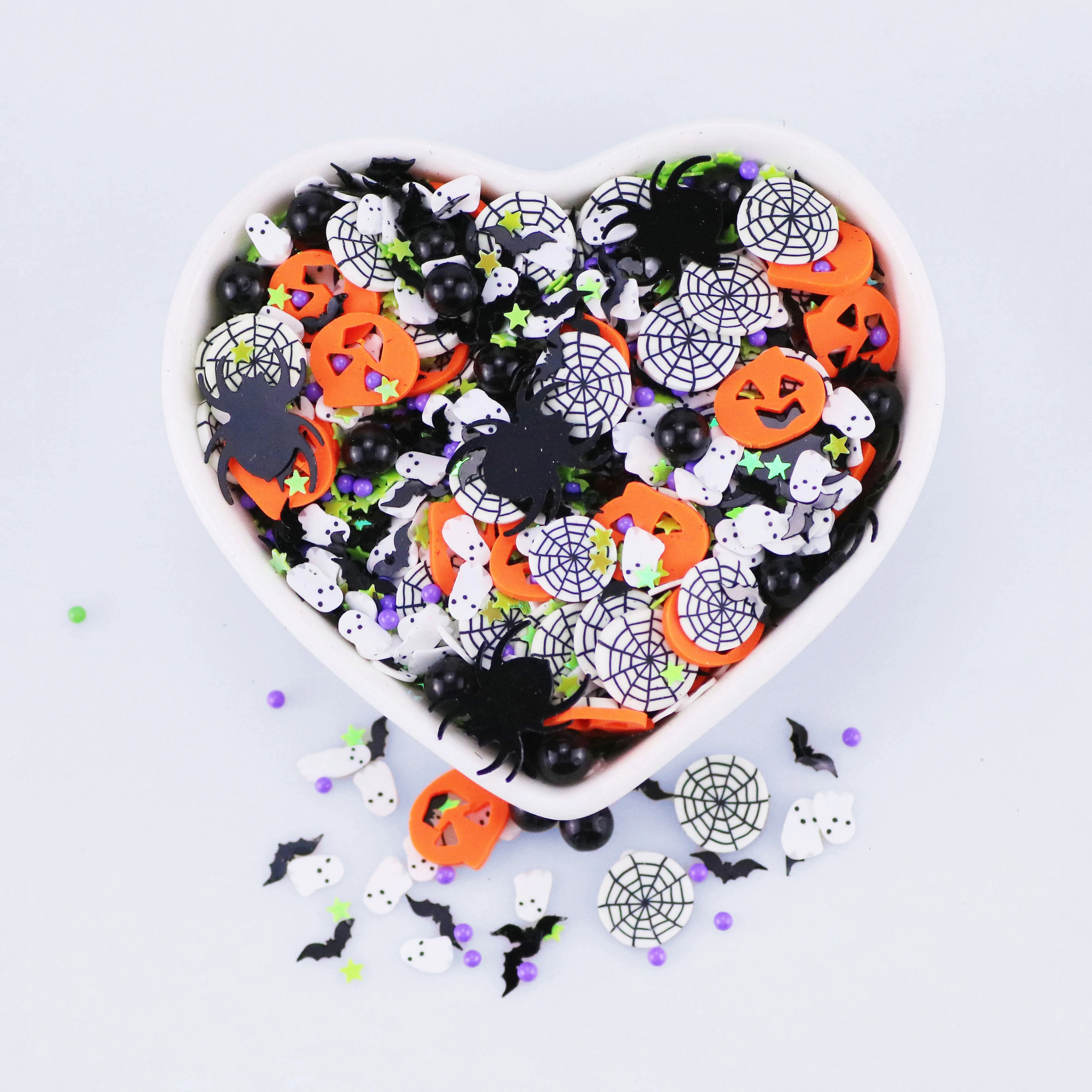 1KG Halloween Candy Corn Cartoon Mouse Polymer Clay Slices DIY Nail Art Decor Sprinkle Slime Filler Model for Clay Crafts