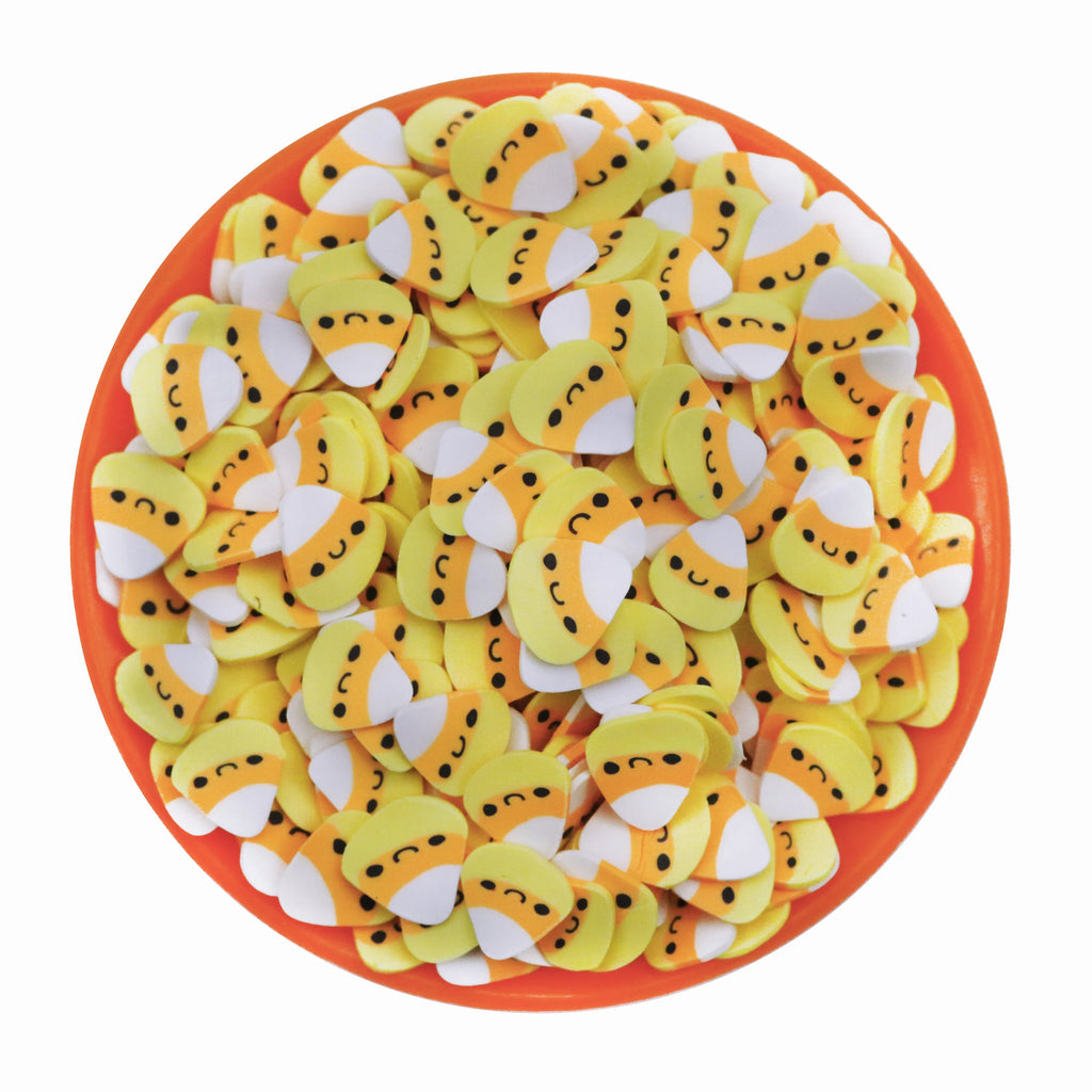 1KG Yellow Orange Halloween Candy Corn Polymer Clay Sprinkle Slices Candy Corns for Slime Kids' DIY Crafts Nail Art Tumblers