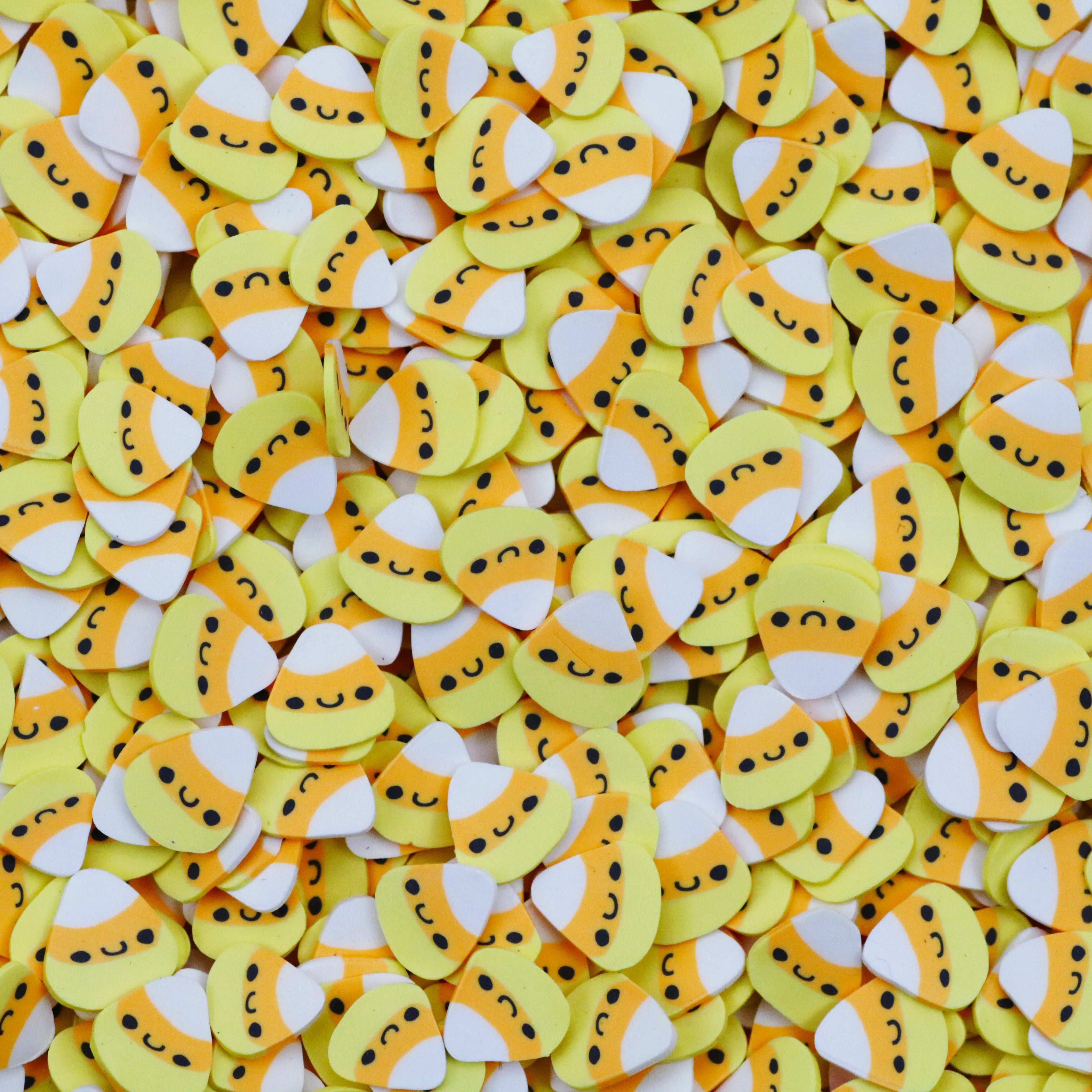 1KG Yellow Orange Halloween Candy Corn Polymer Clay Sprinkle Slices Candy Corns for Slime Kids' DIY Crafts Nail Art Tumblers