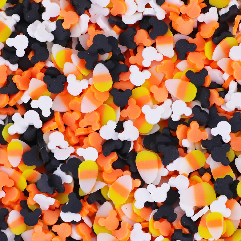 1KG Halloween Candy Corn Cartoon Mouse Polymer Clay Slices DIY Nail Art Decor Sprinkle Slime Filler Model for Clay Crafts