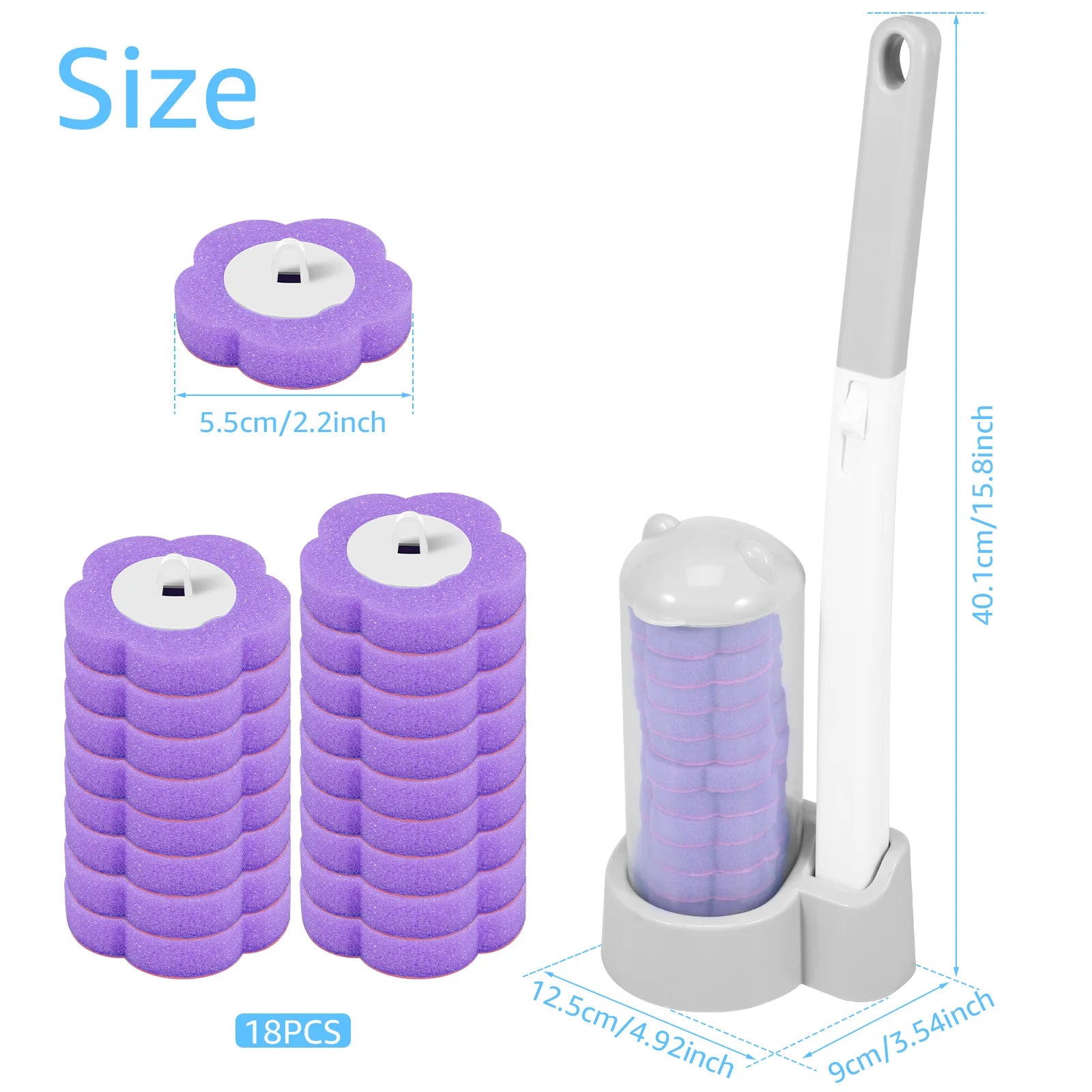 Disposable Toilet Brush Cleaner With Long Handle Bathroom Cleaning Brush With Replaceable Brush Head Toilet Bathroom Accessories