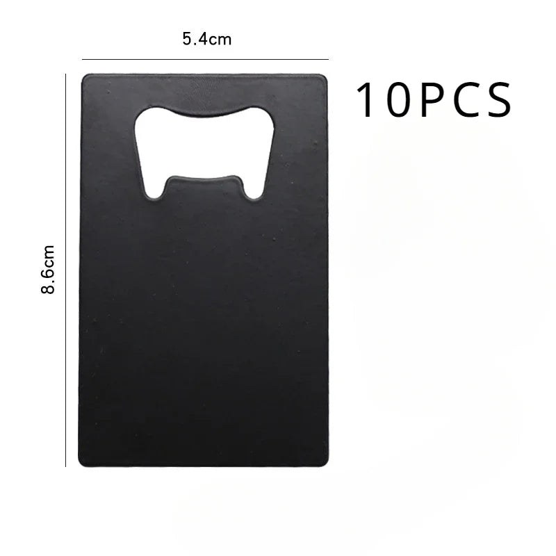 10/20Pcs Stainless Steel Beer Bottle Opener for Wallet and Pocket Restaurant/Bar DIY Card Shape Mini Bottle Opener Wedding Gift