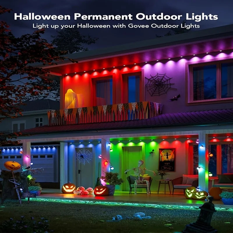 300FT 180LED Permanent Eaves LED Lights Outdoor Waterproof RGB String Lights DIY Scene Christmas Birthday Holiday Party Lighting