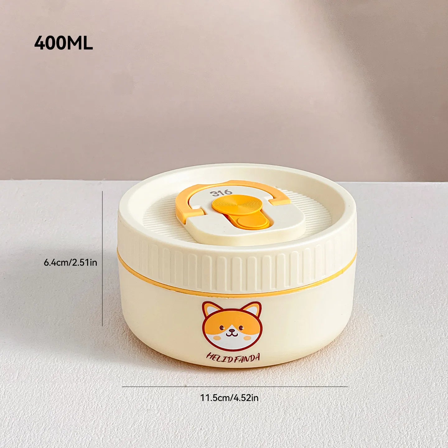 WORTHBUY Microwave Sealed 304 Stainless Steel Thermal Bento Lunch Box Large Capacity Cute Insulated Food Container For Students