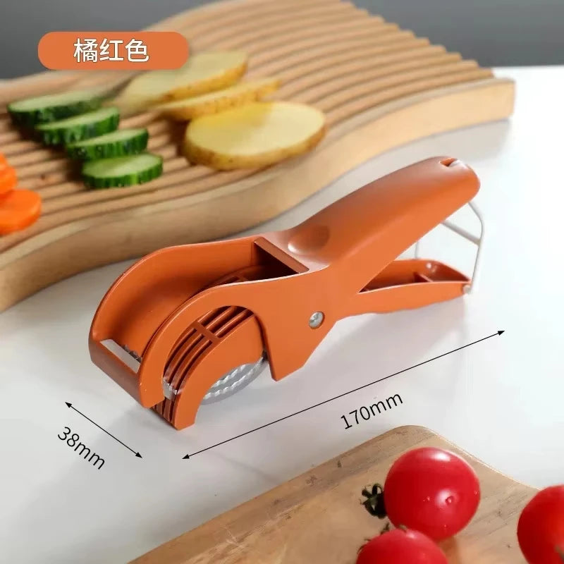HooFun Kitchen Tools Stainless Steel Vegetable and Fruit Slicer Multi Functional Salad Slicer Kitchen Accessories