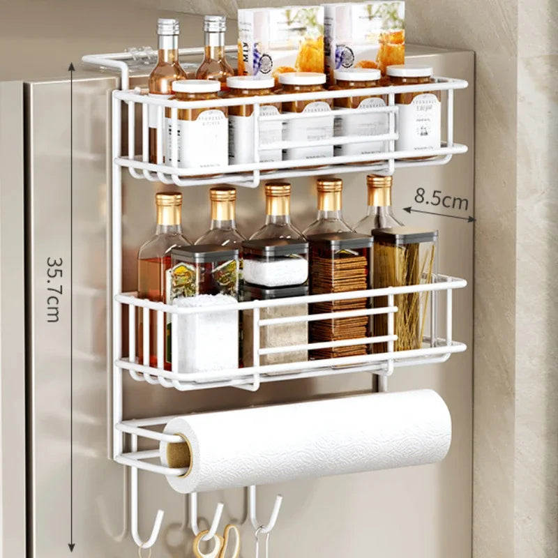 Kitchen Refrigerator Side Shelf Space Saving Spice Storage Rack Kitchen Fridge Shelf Rack Refrigerator Kitchen Organizer Shelf