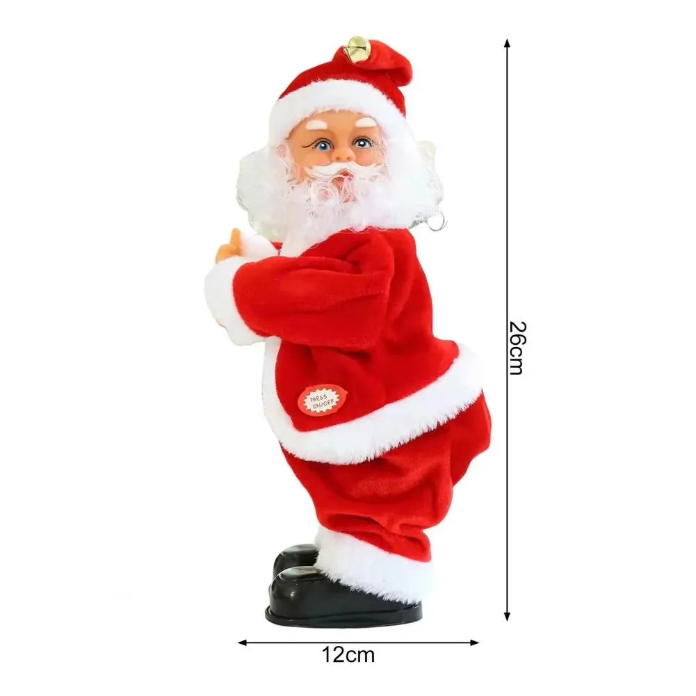 Electric Santa Claus Twerking Elderly Buttock Shaking Xmas Figurine Doll Dancing Christmas Music For Christmas Decor