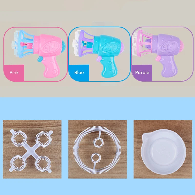 Bubble gun Creative Bubble guns Toys Soap bubbles Machine Blower Maker Summer Outdoor party Games toys for kids boys girls