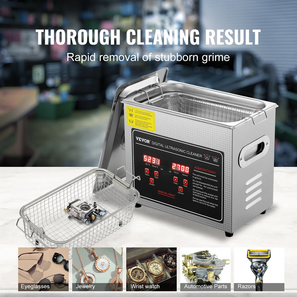 SucceBuy 2L 3L 6L 10L 22L 30L Ultrasonic Cleaner Stainless Steel Portable Cleaning Washing Machine Ultrasound Home Appliance