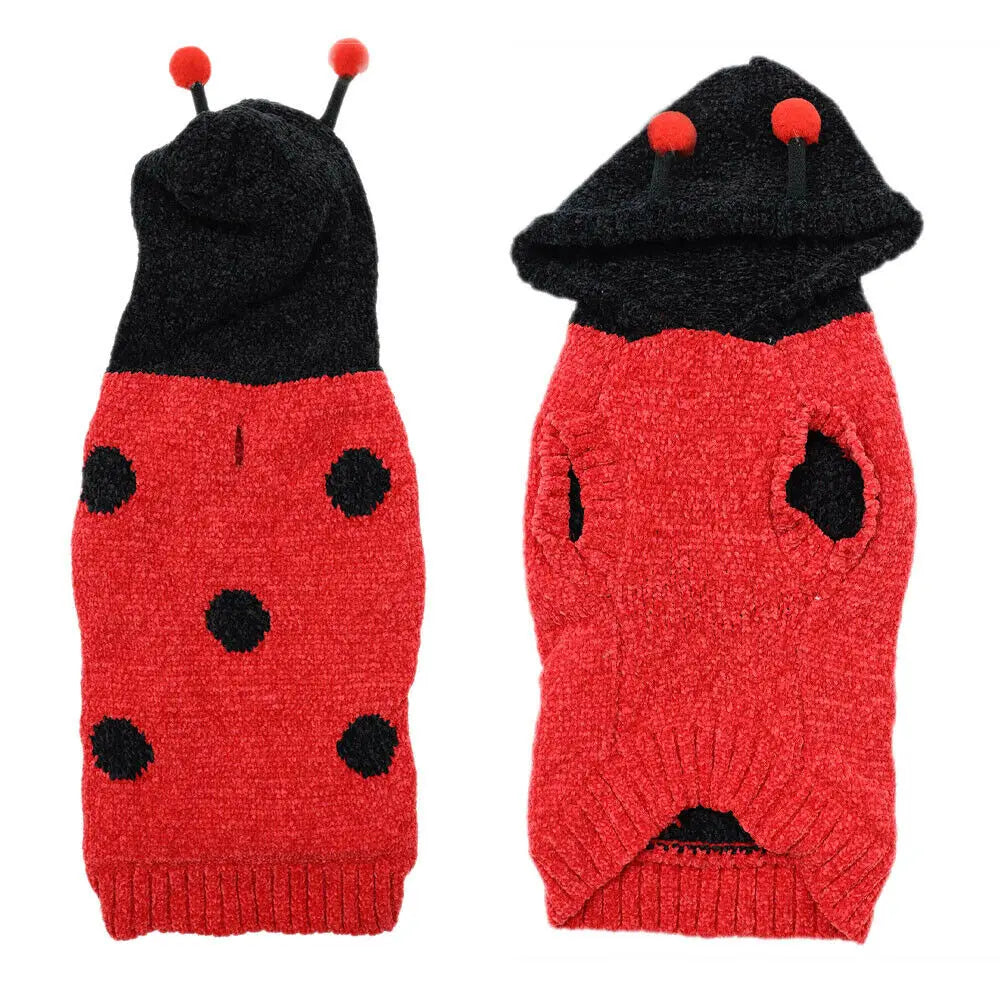 Xmas Luxury Dog Clothes Winter Pet Dog Coat Pet Sweater Christmas Cute Printed Pet Costume Chihuahua Clothing Puppy Warm Sweater