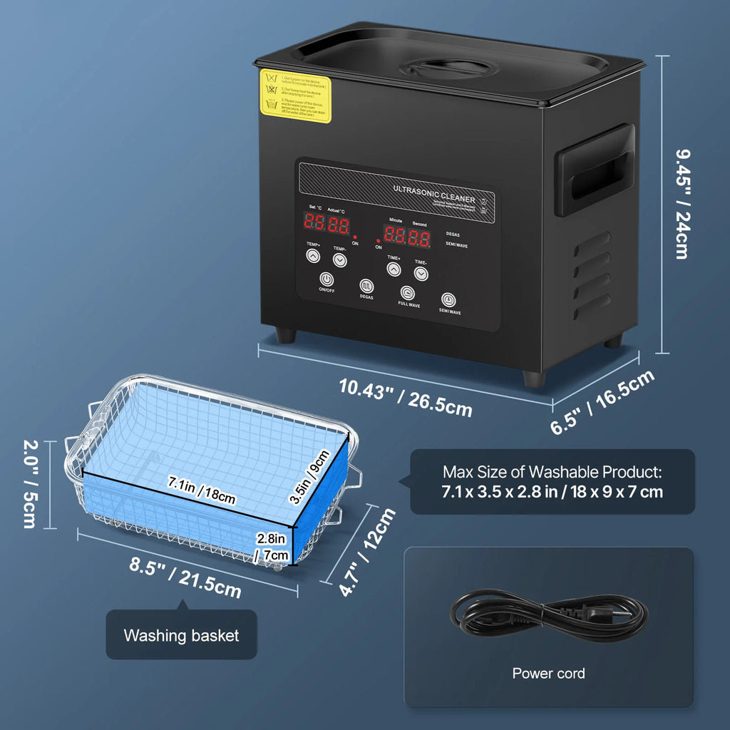 SucceBuy 2L 3L 6L 10L 15L Ultrasonic Cleaner Lave-Dishes Portable Washing Machine Diswasher Ultrasound Home Appliances w/ Timer