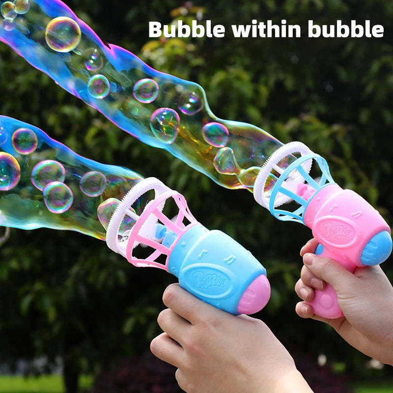 Bubble gun Creative Bubble In Bubble Toys Soap bubbles Machine Blower Maker Summer Outdoor party Games toys for kids boys girls