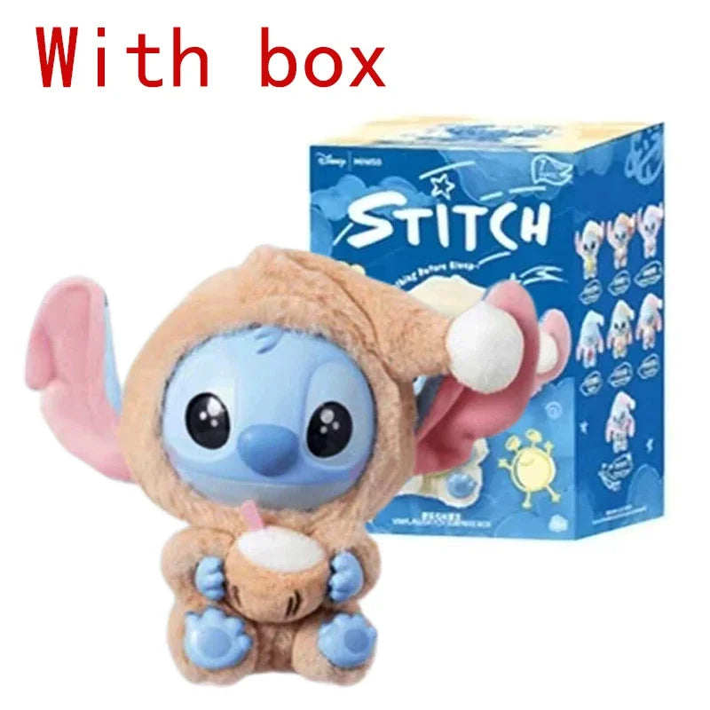 Stitch Eat Something Before Sleep Series Blind Box Plush Vinyl Toys Cute Doll Replica Mystery Box Bag Pendant Decor Gift