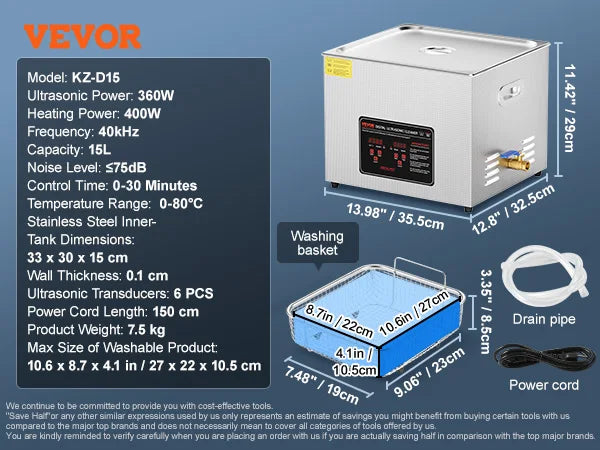 SucceBuy 2L 3L 6L 10L 22L 30L Ultrasonic Cleaner Stainless Steel Portable Cleaning Washing Machine Ultrasound Home Appliance