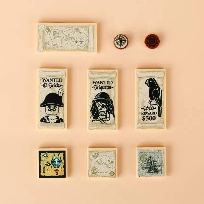 Building Blocks Printed Bricks Seafood Vegetables Ice Cream Express Package Computer Controller Christmas Halloween Gifts MOC