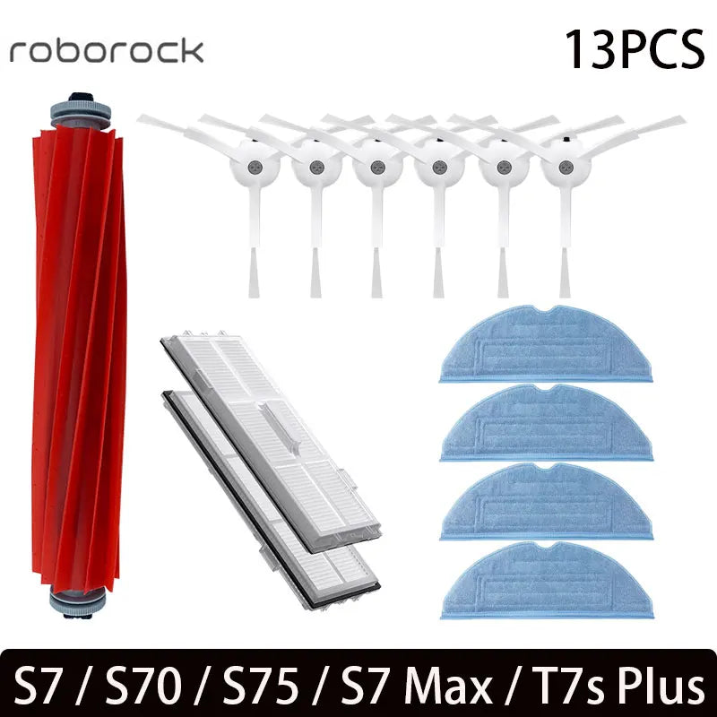 For Roborock S7 S70 S7Max T7S T7S Plus Main Brush Hepa Filter Mop Pad Spare Parts Vacuum Cleaner Accessories
