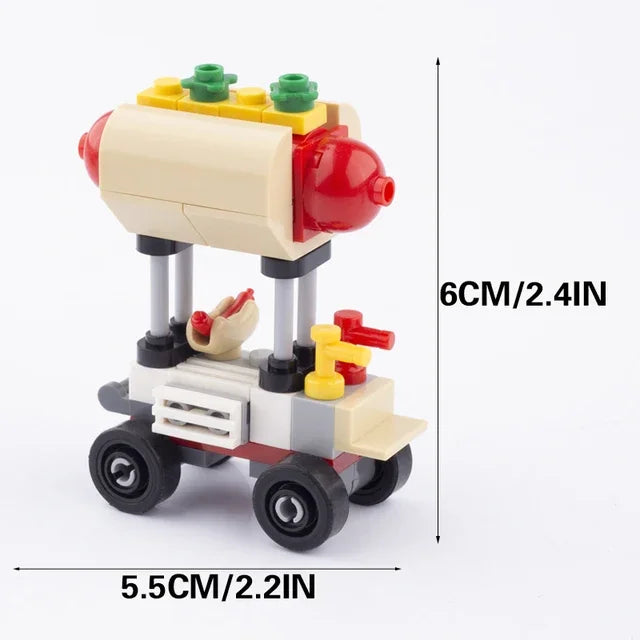 Building Blocks Printed Bricks Seafood Vegetables Ice Cream Express Package Computer Controller Christmas Halloween Gifts MOC