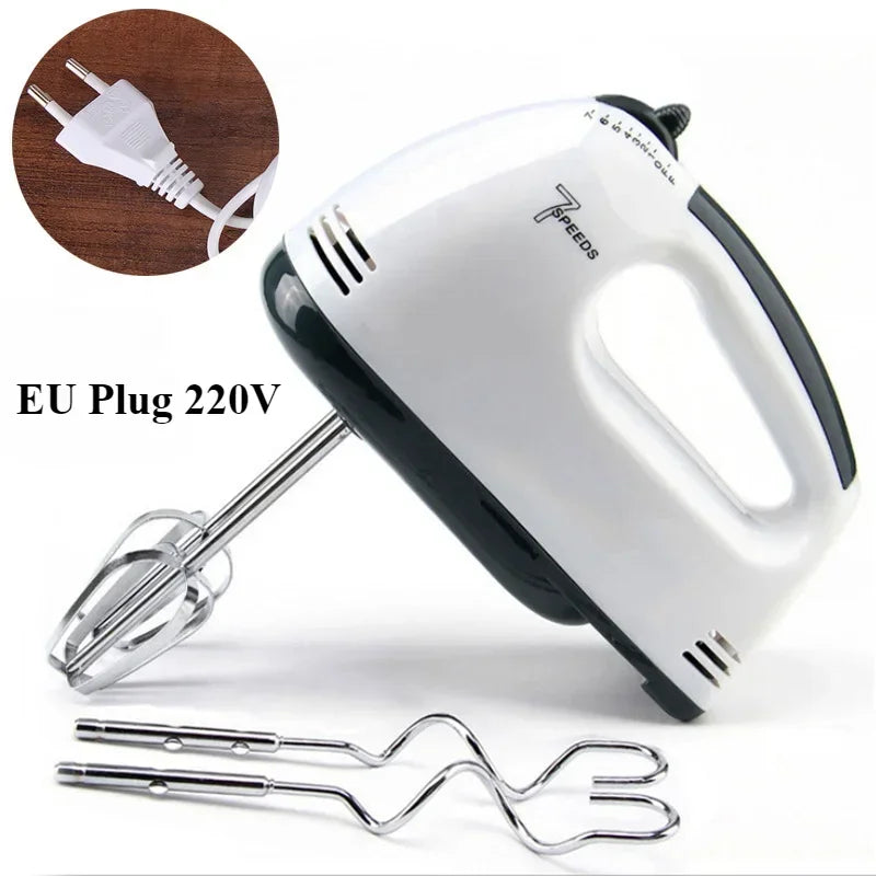 Handheld Electric Egg Beater, Household Automatic Mixer, Handheld Food Cake Bread Baking Dough Mixer, 7-speed Cream Blender