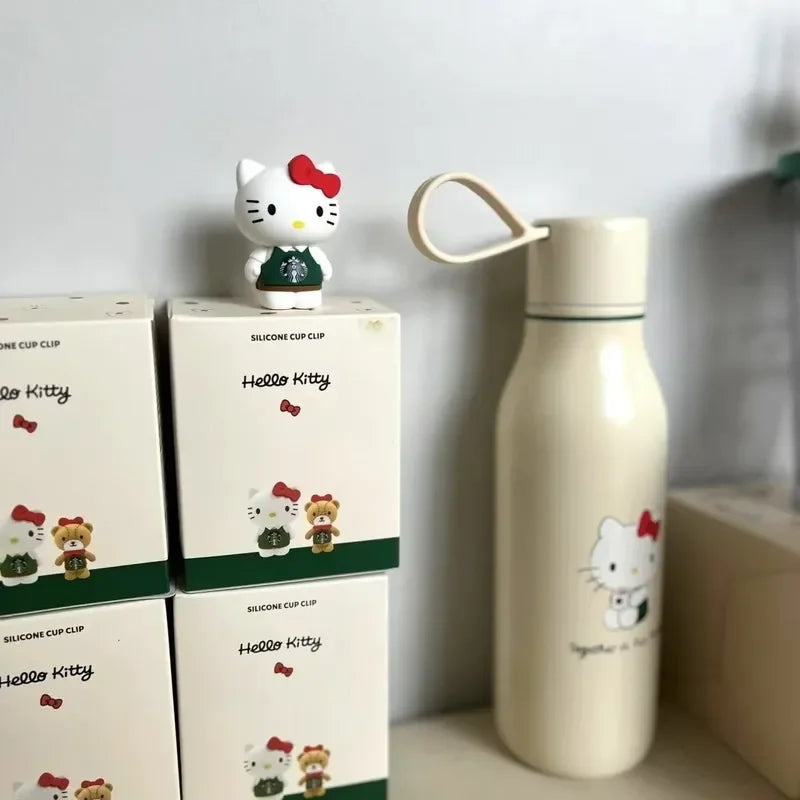 New Hello Kitty Joint Stainless Steel Mug Cute Girl Portable Student Kitty Min Mug Outdoor Portable Sports Cup Gift Replica Cup