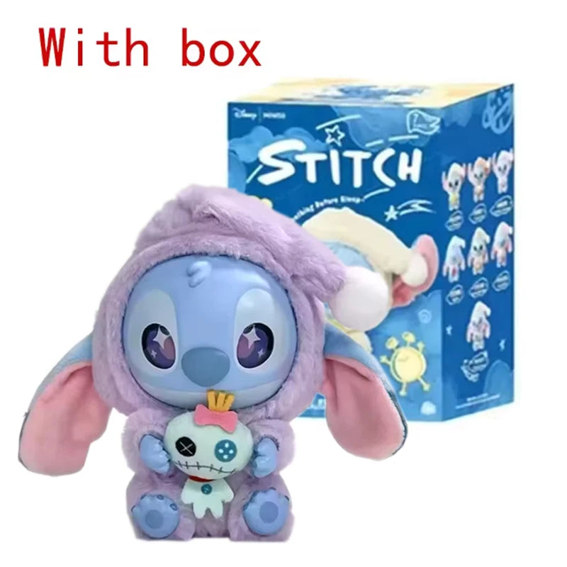 Stitch Eat Something Before Sleep Series Blind Box Plush Vinyl Toys Cute Doll Replica Mystery Box Bag Pendant Decor Gift