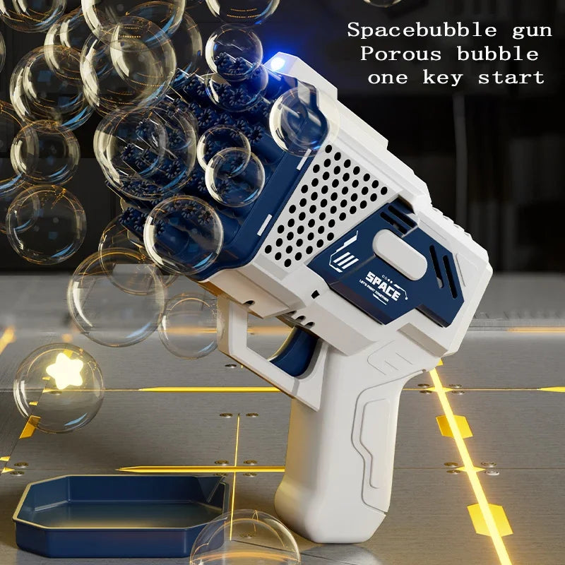 40 Holes Bubble Gun Handheld Fully Automatic Bubble Machine Children's Bubble Blaster Without Battery Without Bubble Water