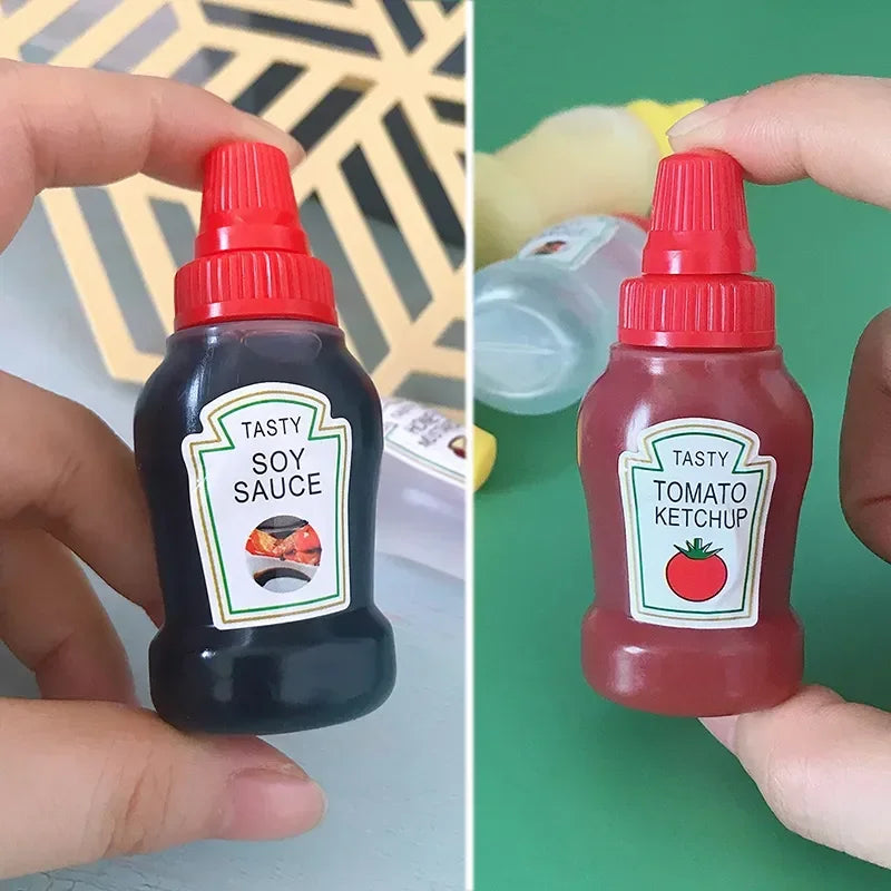 25ml Mini Condiment Bottle Camping Squeeze Bottles for Cookware Bbq Ketchup Oil Cruet Soy Sauce Kitchen Essentials Salads Tools