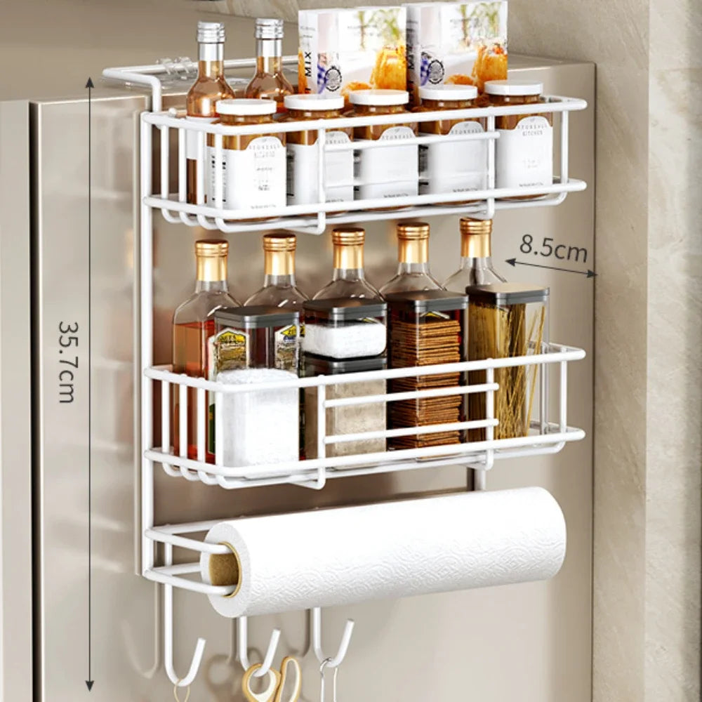 Kitchen Refrigerator Side Shelf Space Saving Spice Storage Rack Kitchen Fridge Shelf Rack Refrigerator Kitchen Organizer Shelf