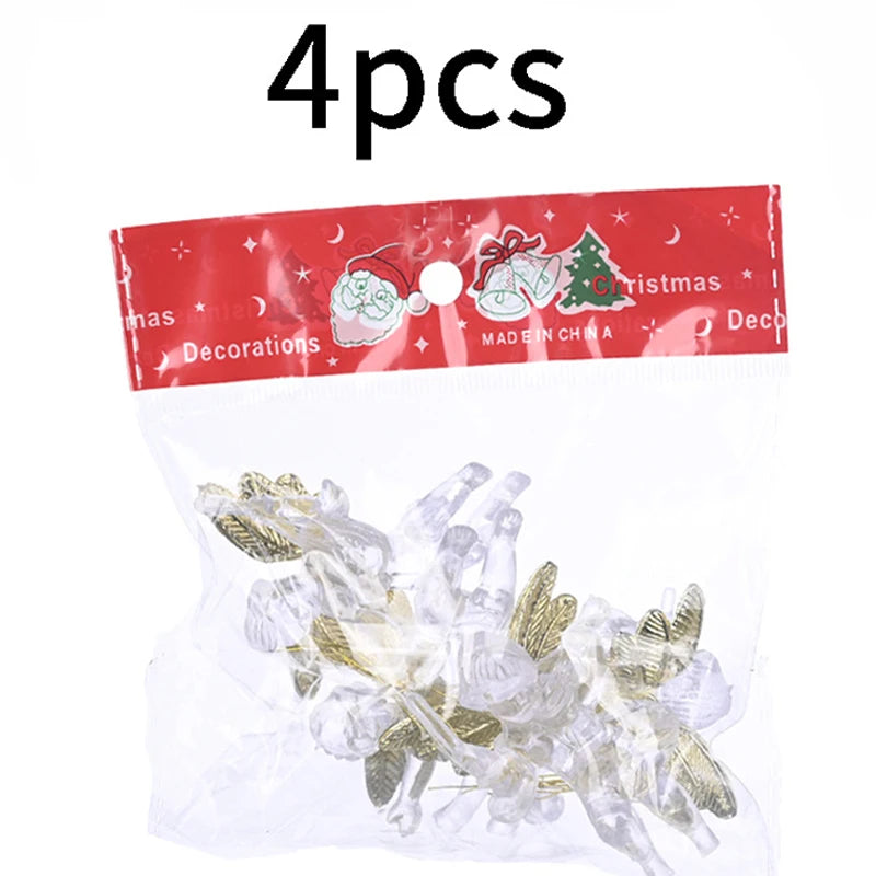 (4 Pcs/pack)5x7cm Christmas Transparent Angel Pendant Transparent Holiday Party New Year Decoration Home Kids Gift Acrylic DIY