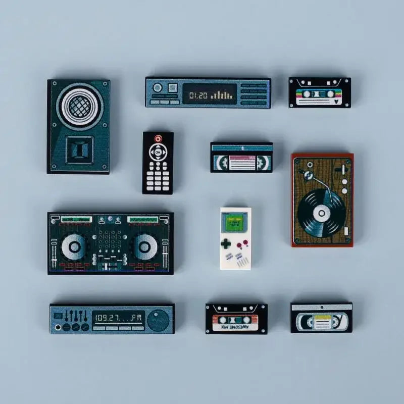 Building Blocks Printed Bricks Seafood Vegetables Ice Cream Express Package Computer Controller Christmas Halloween Gifts MOC