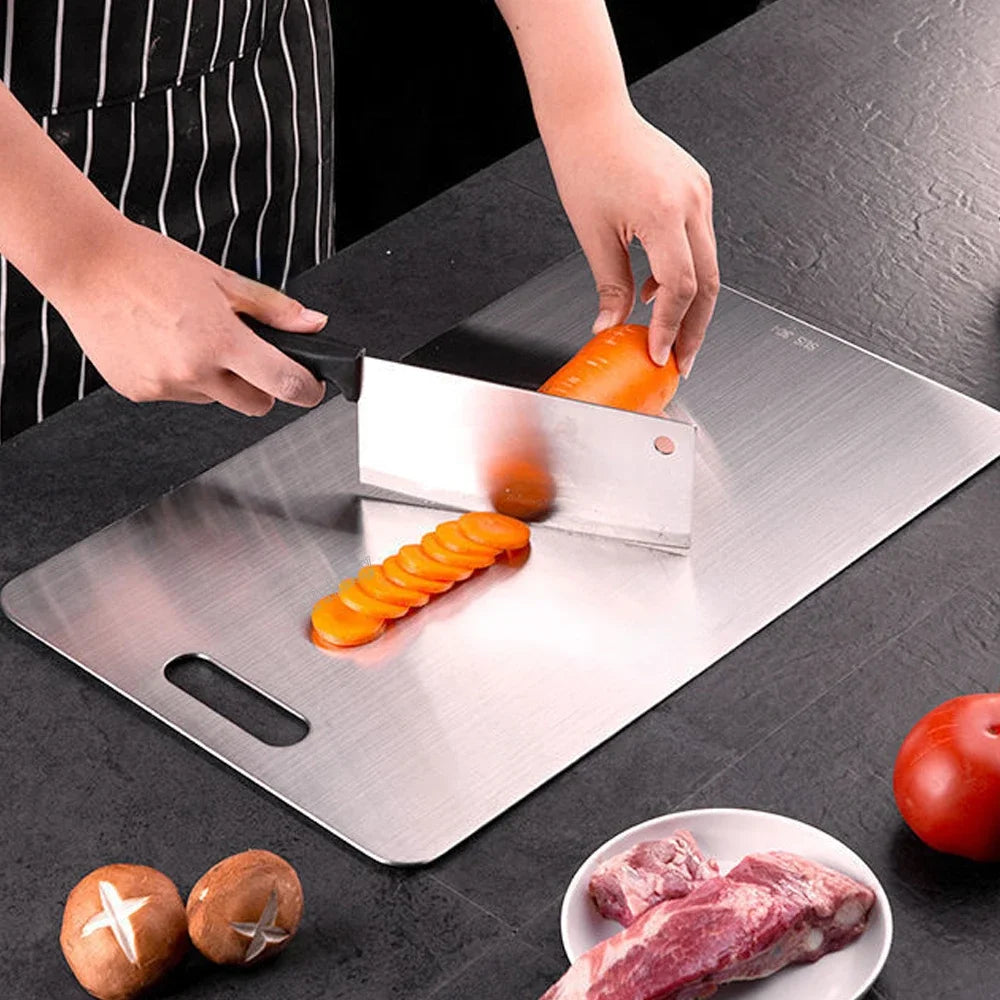 316 Stainless Steel Panel and Chopping Board Kitchen Household Thickened Double Sided Cutting Board Block Kneading Dough Boards