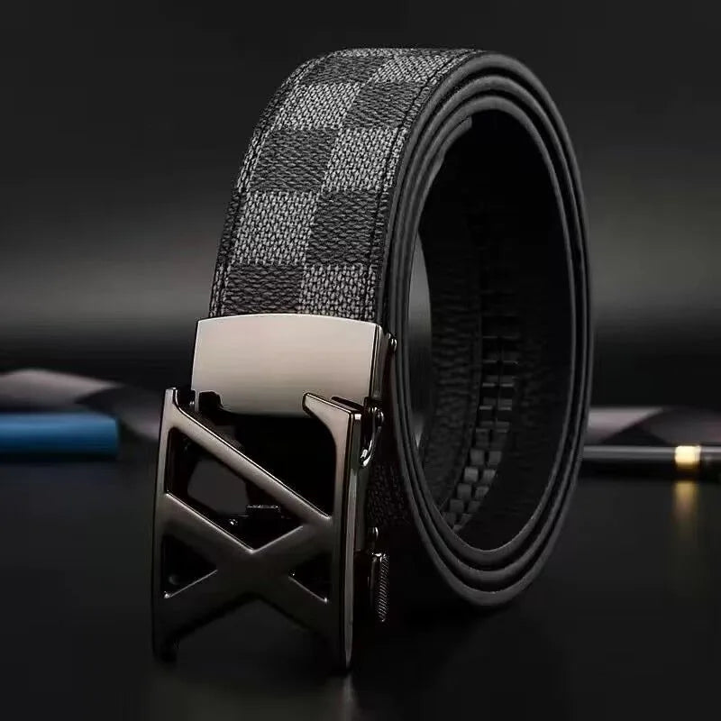 New genuine leather men belts waistband alloy automatic buckle men and women waistband versatile jeans belts for men
