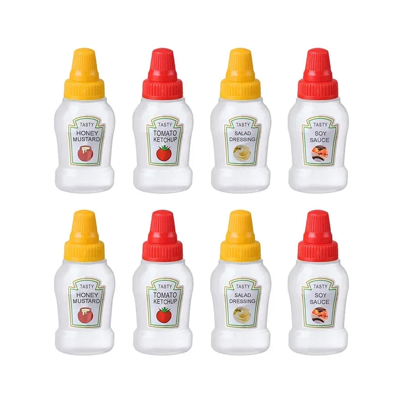 25ml Mini Condiment Bottle Camping Squeeze Bottles for Cookware Bbq Ketchup Oil Cruet Soy Sauce Kitchen Essentials Salads Tools