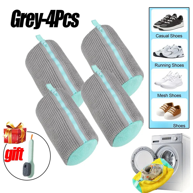 Laundry Bags Shoe Washing Machine Bag-with Zipper Laundry Bag with Rich Fluff Inside, Perfect for Sneakers and Casual Shoes