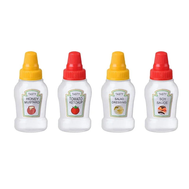 25ml Mini Condiment Bottle Camping Squeeze Bottles for Cookware Bbq Ketchup Oil Cruet Soy Sauce Kitchen Essentials Salads Tools