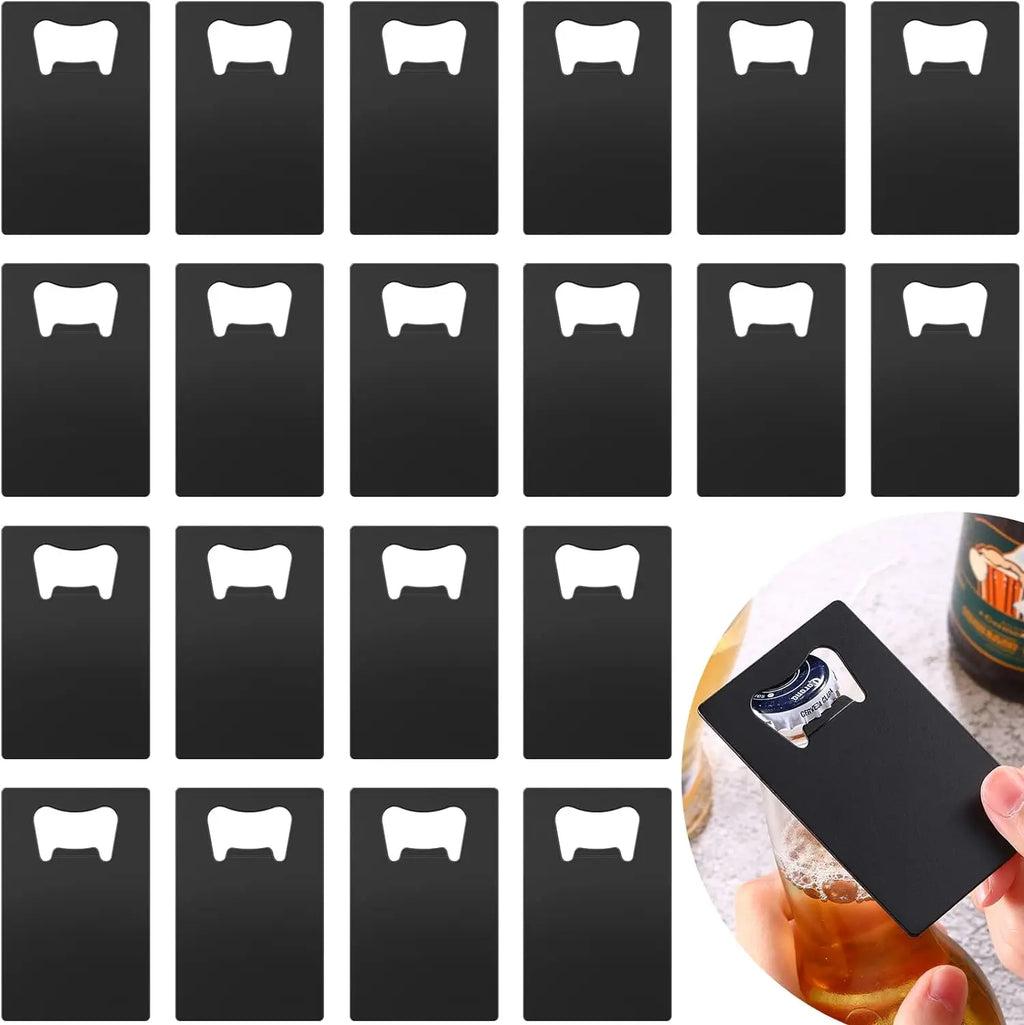 10/20Pcs Stainless Steel Beer Bottle Opener for Wallet and Pocket Restaurant/Bar DIY Card Shape Mini Bottle Opener Wedding Gift