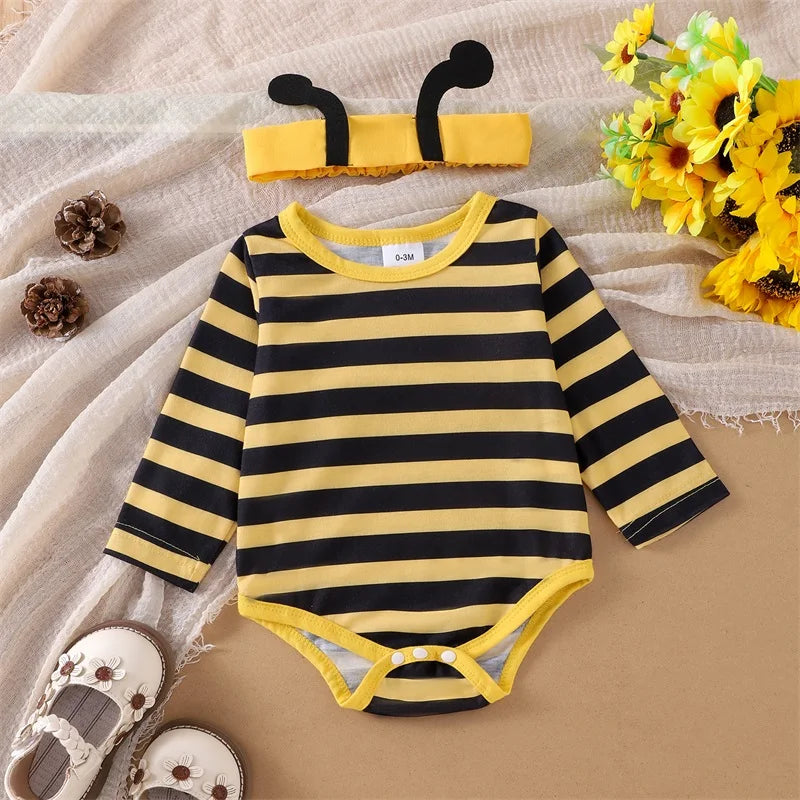 First Halloween Baby Girl Outfit Long Sleeve Romper Ladybug Suspender Skirt Dress Cute Baby Girl Fall Winter Clothes