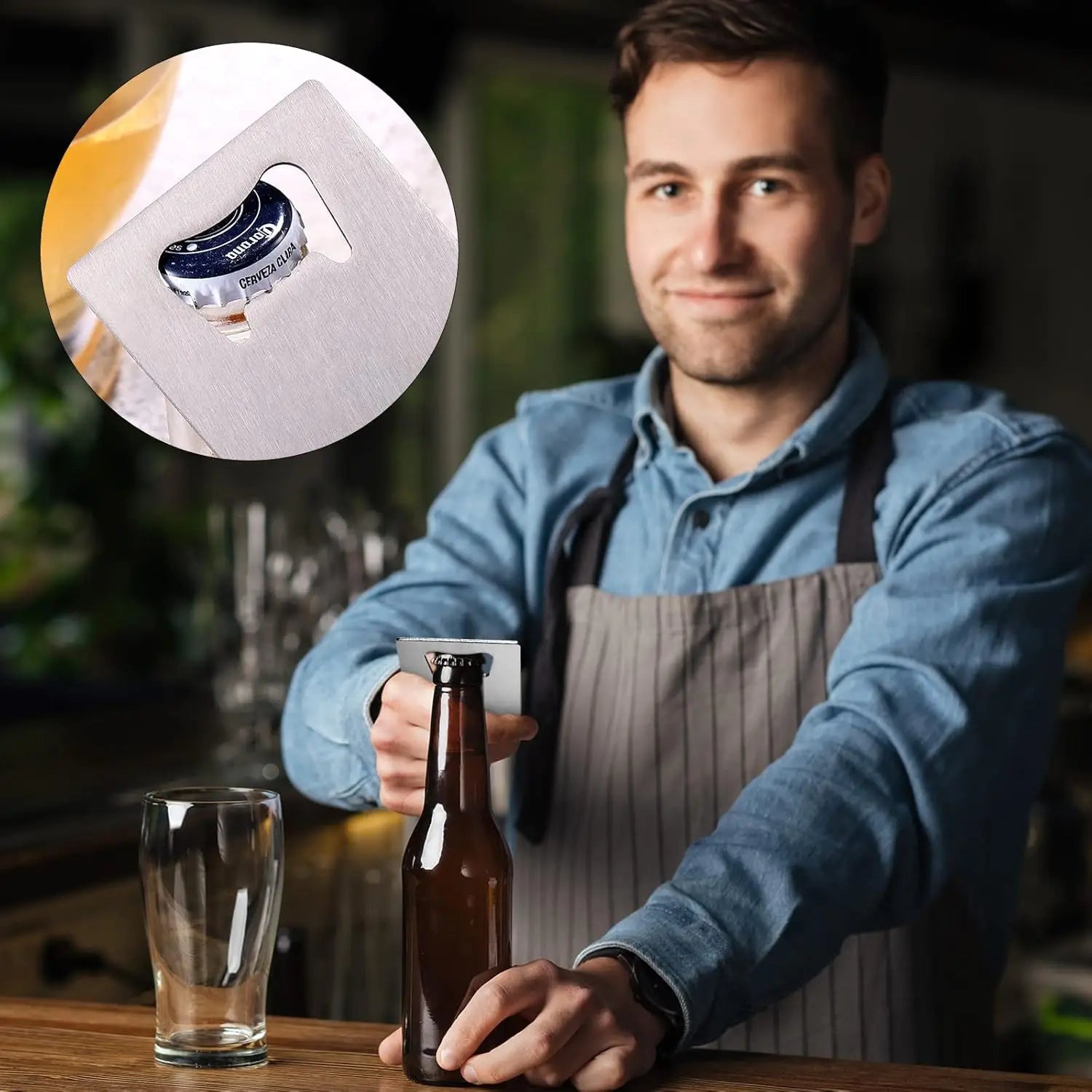 10/20Pcs Stainless Steel Beer Bottle Opener for Wallet and Pocket Restaurant/Bar DIY Card Shape Mini Bottle Opener Wedding Gift