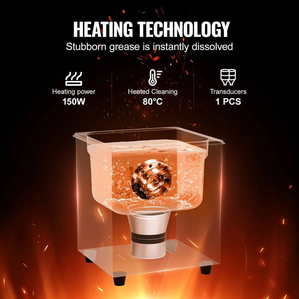 SucceBuy 2L 3L 6L 10L 15L Ultrasonic Cleaner Lave-Dishes Portable Washing Machine Diswasher Ultrasound Home Appliances w/ Timer