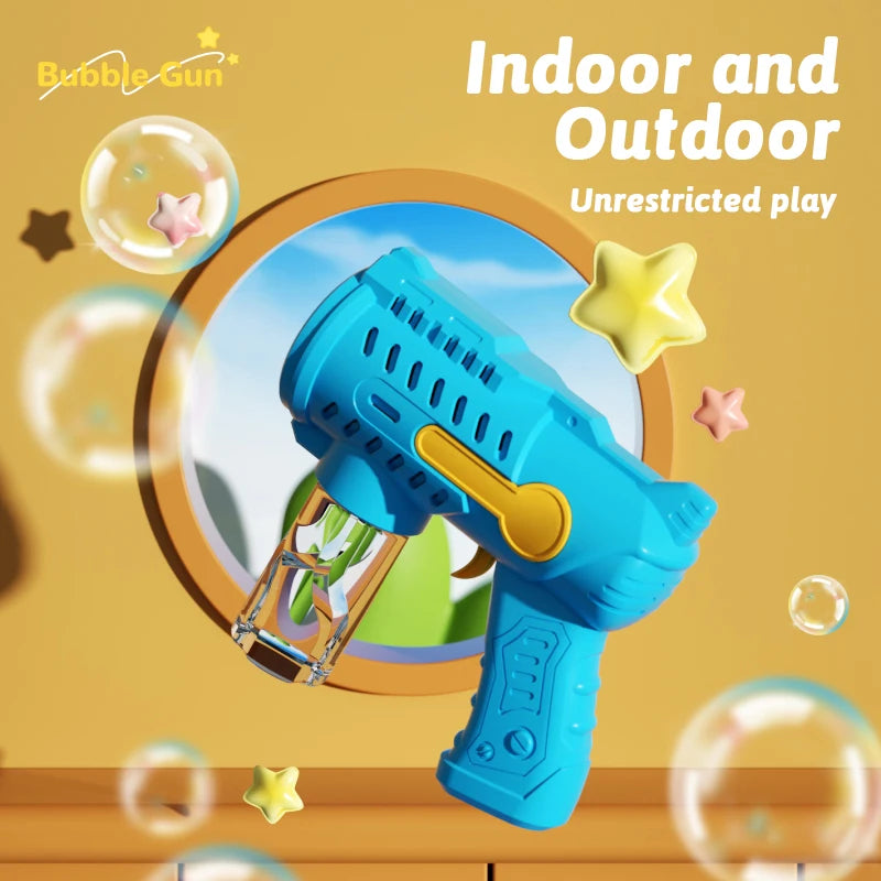 Outdoor wedding bubble gun toy, children's bubble toy, parent-child interactive game without battery bubble water