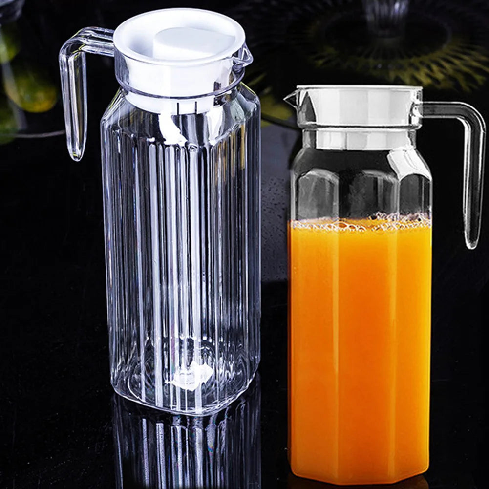 1.1L Water Juice JUG Pitcher Plastic Transparent Bottle For Storing Fresh Juices And Drinks For Kitchen Fridge Drink Storage Pot